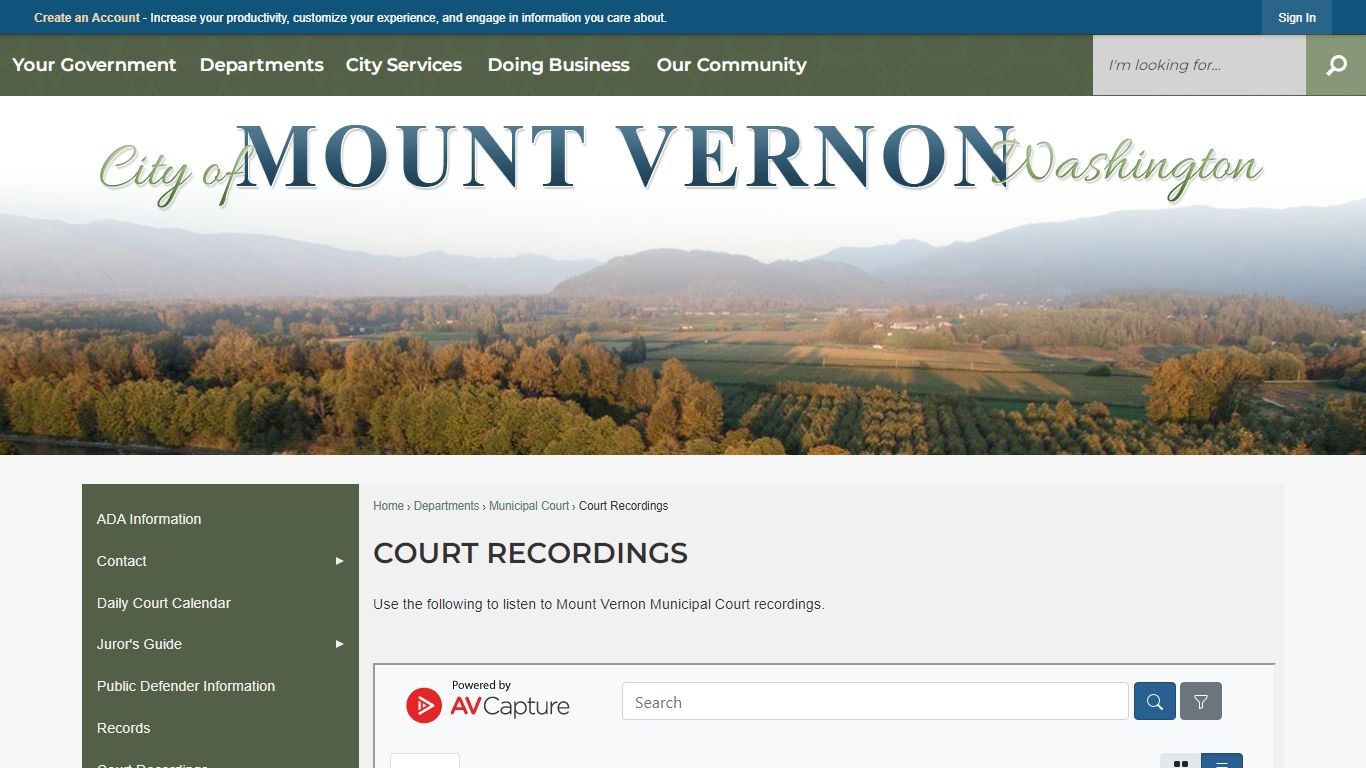 Court Recordings | Mount Vernon, WA - Official Website